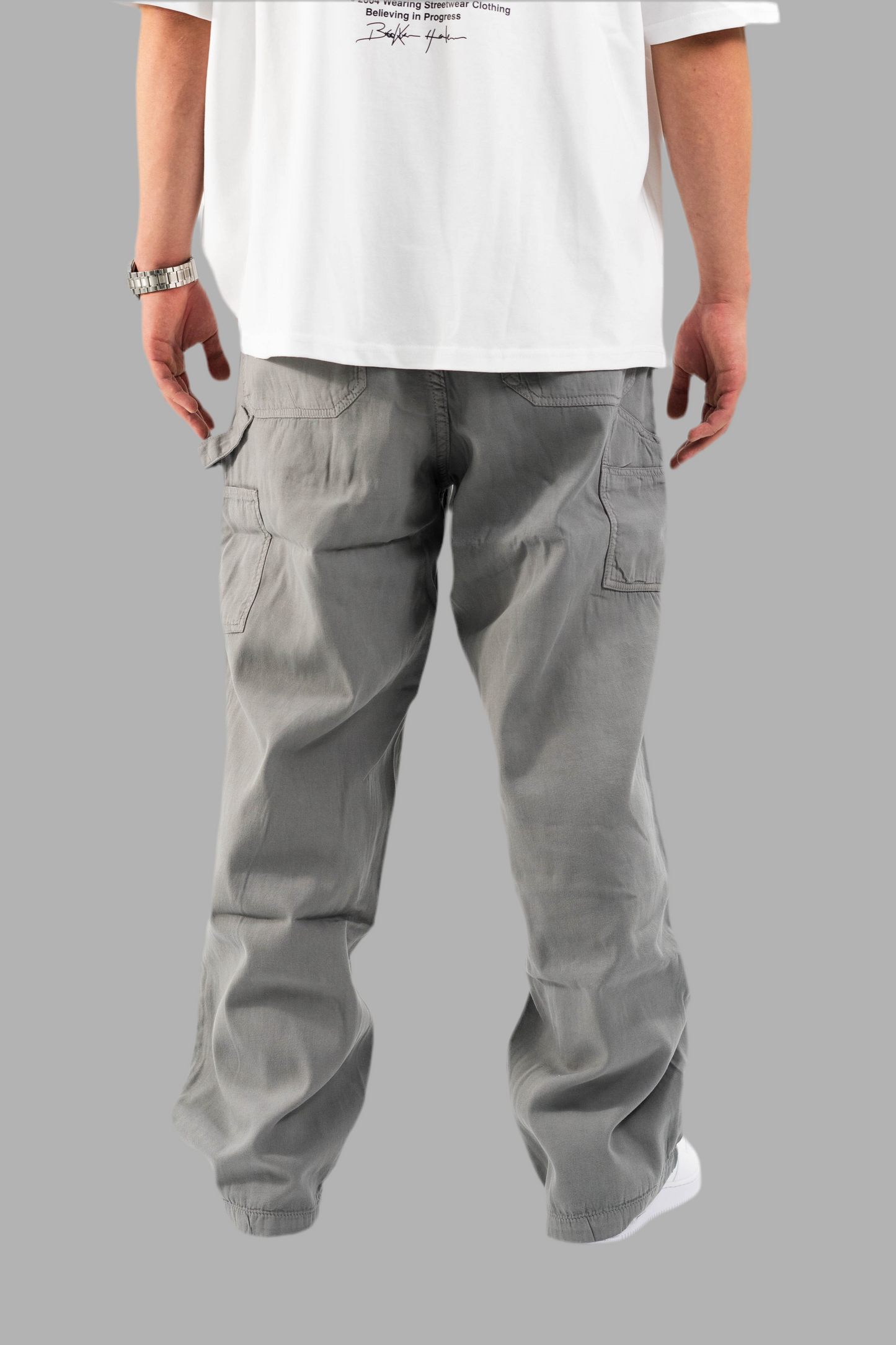 BROOKLYN HARLEM BH 90s Big Boy skater pants Rhino grey