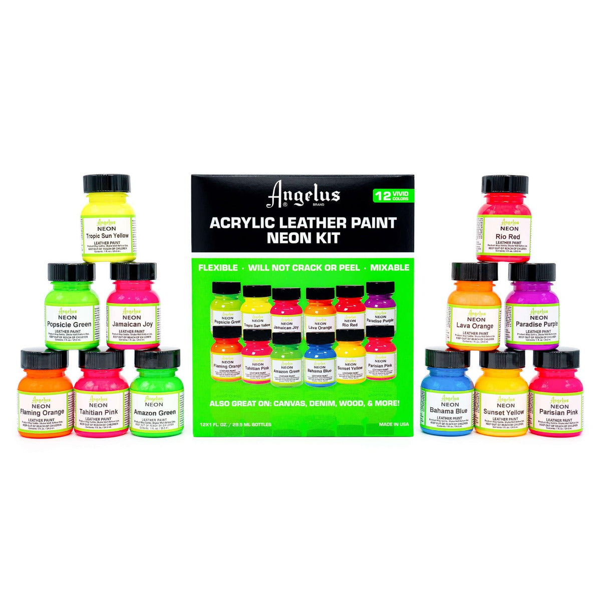 Angelus Kit - 12 Colores Neón
