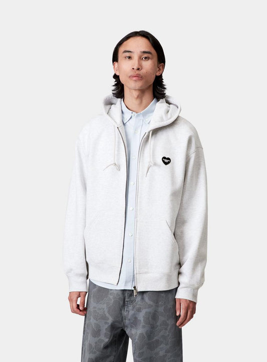 CARHARTT WIP Hooded Heart II Hartt Sweat Jacket                          Ash Heather