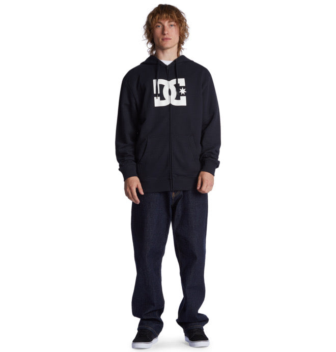 DC STAR ZH HOODIE ZIP NEGRO