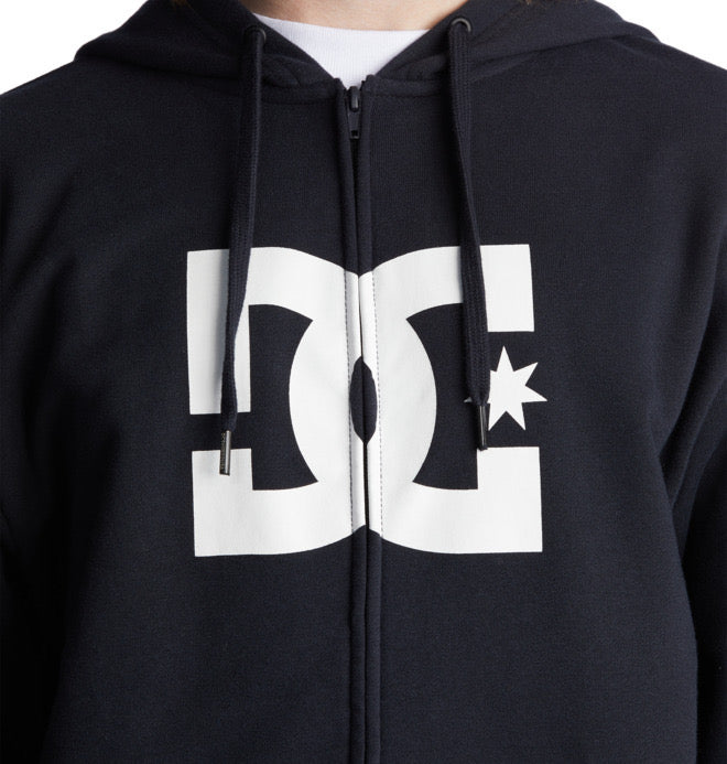 DC STAR ZH HOODIE ZIP NEGRO