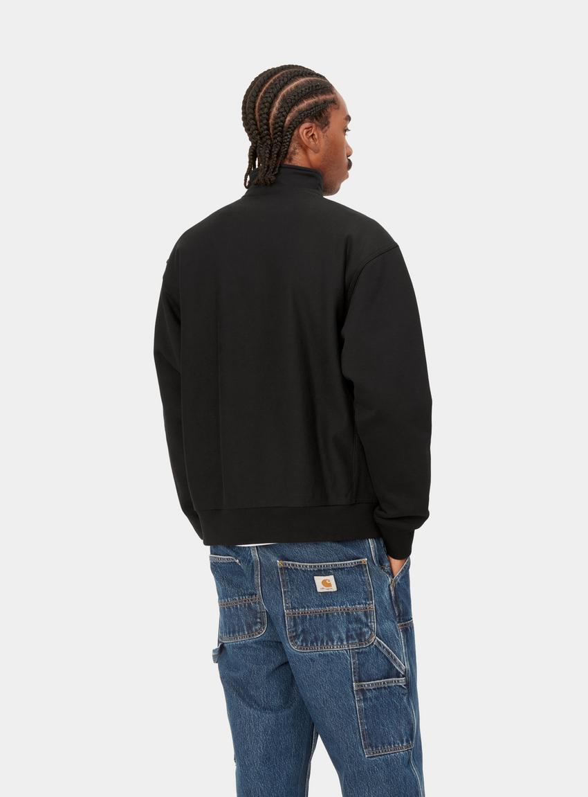 CARHARTT WIP HALF ZIP AMERICAN SCRIPT NEGRO