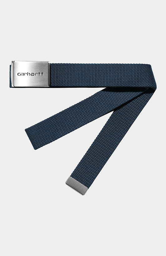 Carhartt WIP Clip Belt Chrome                  Deep Lagoon