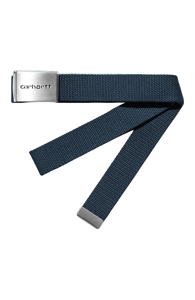 Carhartt WIP Clip Belt Chrome Deep Lagoon