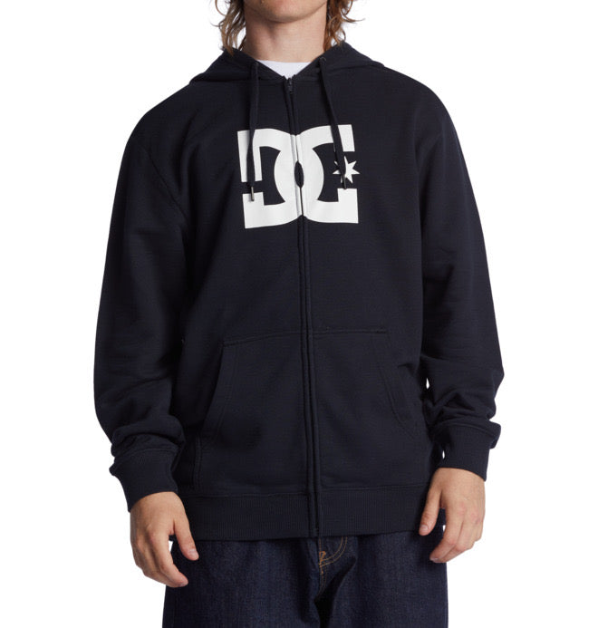 DC STAR ZH HOODIE ZIP NEGRO