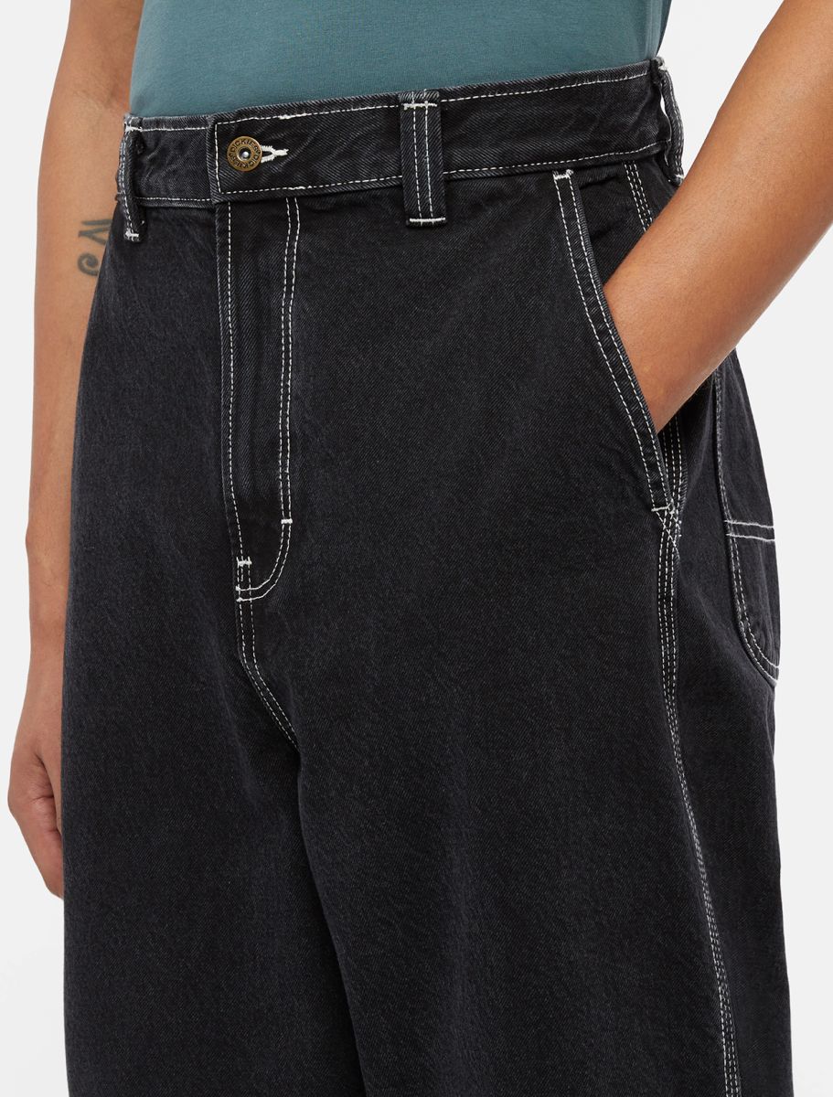 DICKIES MADISON BAGGY FIT DENIM NEGRO LAVADO