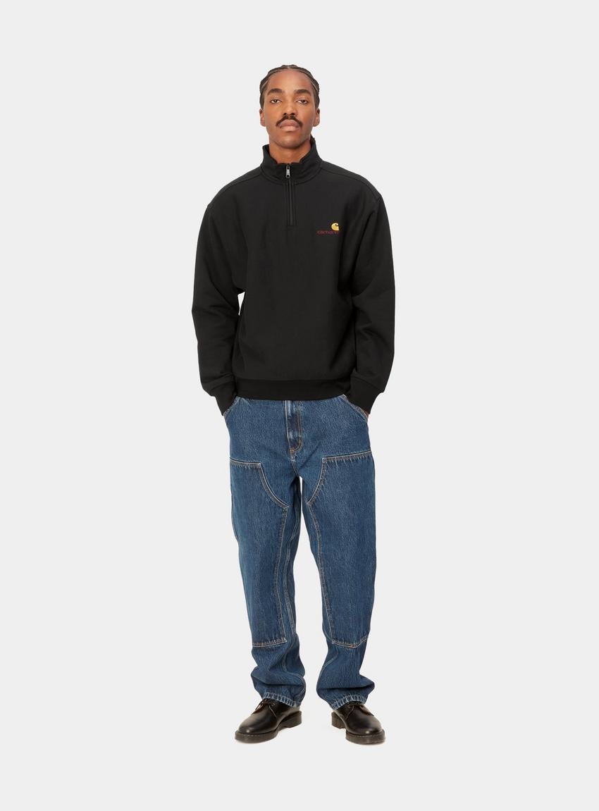 CARHARTT WIP HALF ZIP AMERICAN SCRIPT NEGRO
