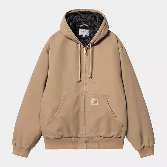 Chaqueta CARHARTT WIP OG ACTIVE MARRÓN CAQUI PEANUT AGED CANVAS