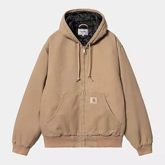 Chaqueta CARHARTT WIP OG ACTIVE MARRÓN CAQUI PEANUT AGED CANVAS