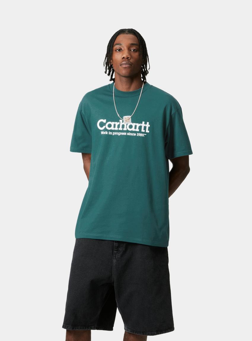 CARHARTT WIP Label Script T-Shirt Verde