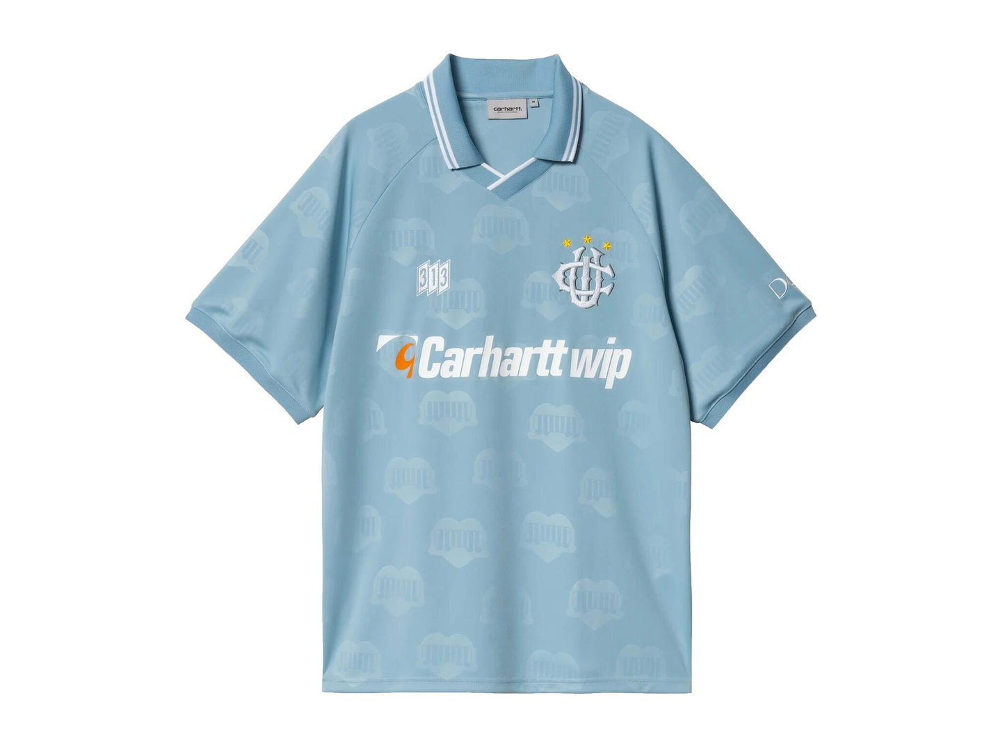 SS Hartt's Football T-Shirt Heart Train Jacquard Bluebird