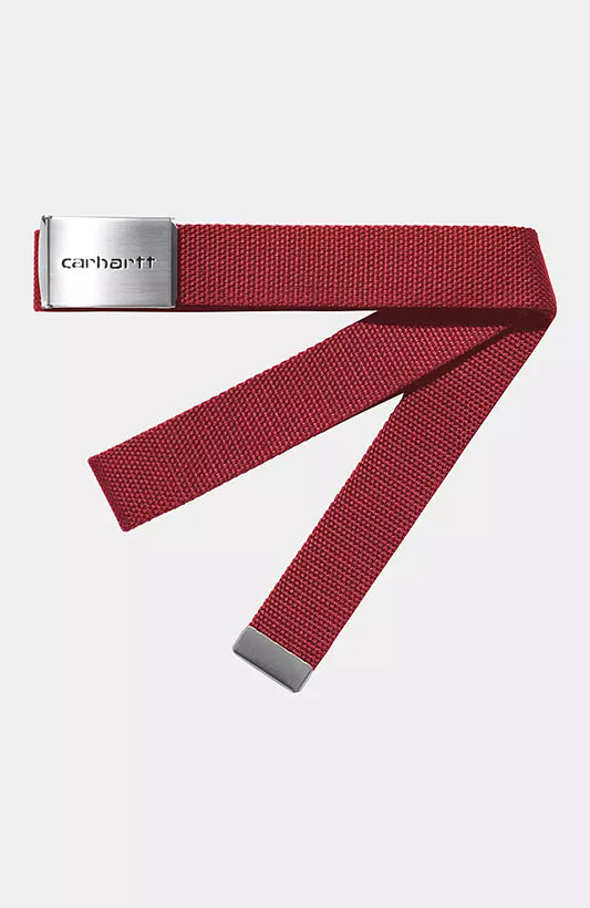 CARHARTT WIP CLIP BELT CHROME RED
