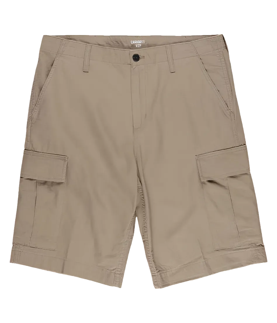 CARHARTT REGULAR CARGO SHORT LEATHER RINSED CAQUI