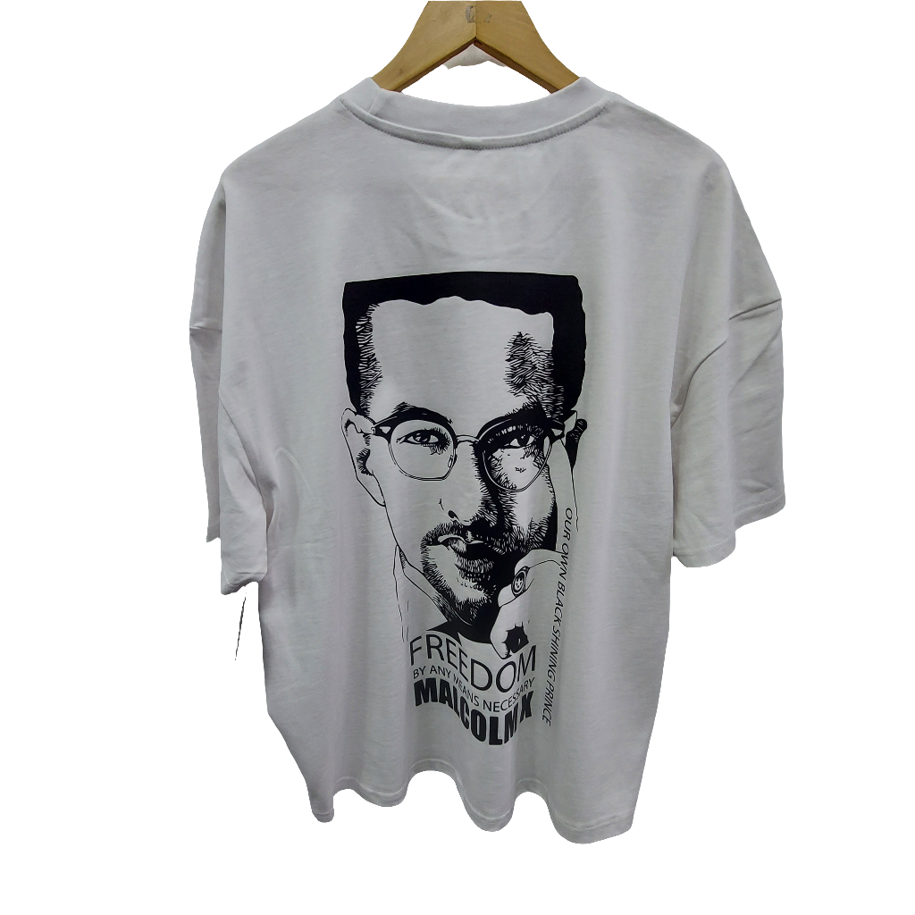 CAMISETA BROOKLYN HARLEM MALCOM-X BLANCO BH030