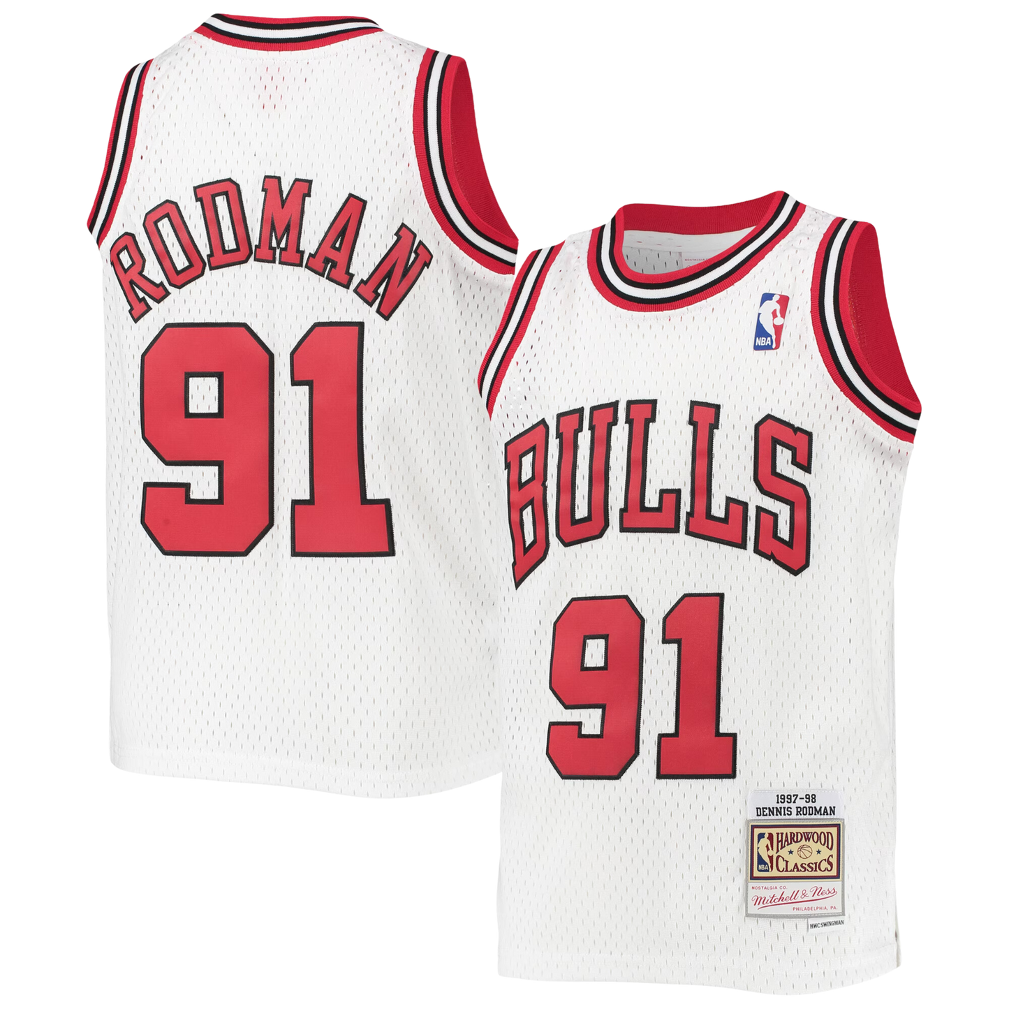MITCHELL & NESS SWINGMAN JERSEY CHICAGO BULLS 1997-98 DENNIS RODMAN