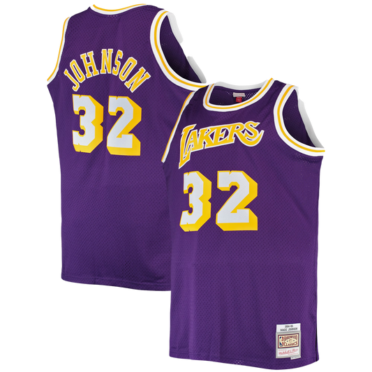 MITCHELL & NESS SWINGMAN ROAD JERSEY LOS ANGELES LAKERS 1984-85 MAGIC JOHNSON
