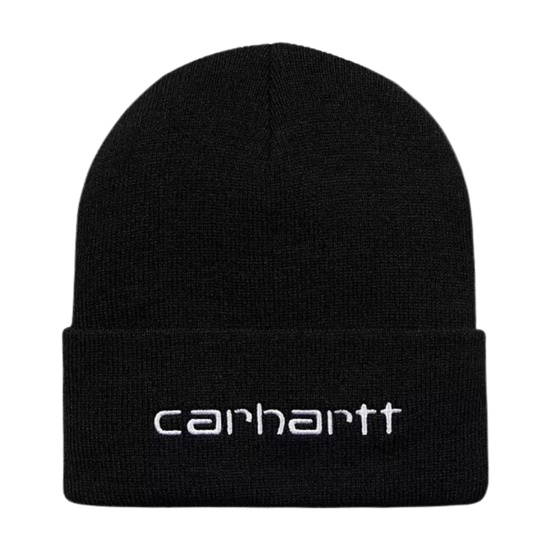 CARHARTT WIP SCRIPT BEANIE BLACK/WHITE