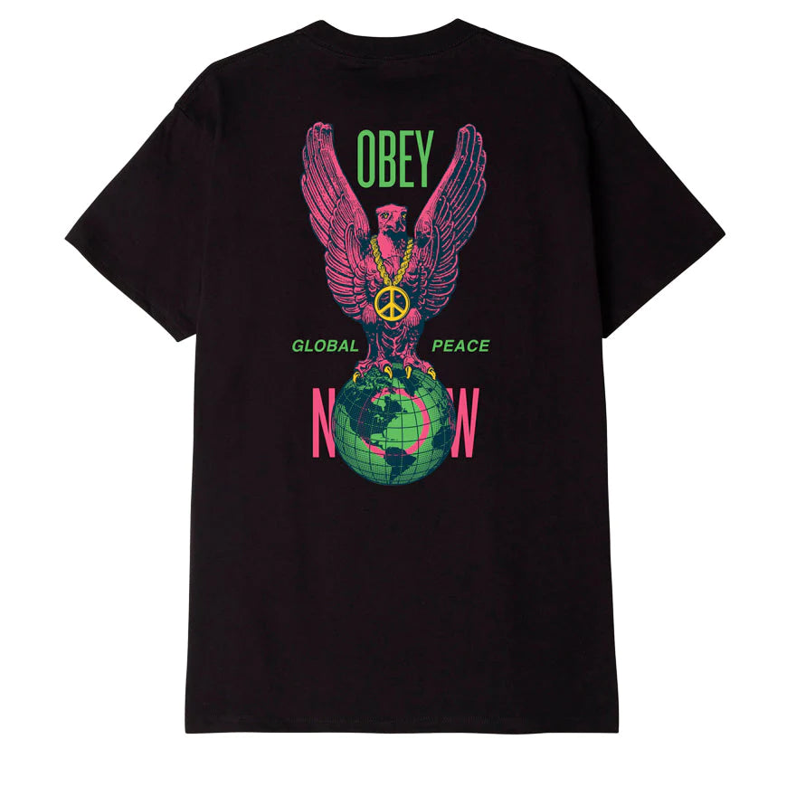 OBEY PEACE EAGLE BLACK S/S