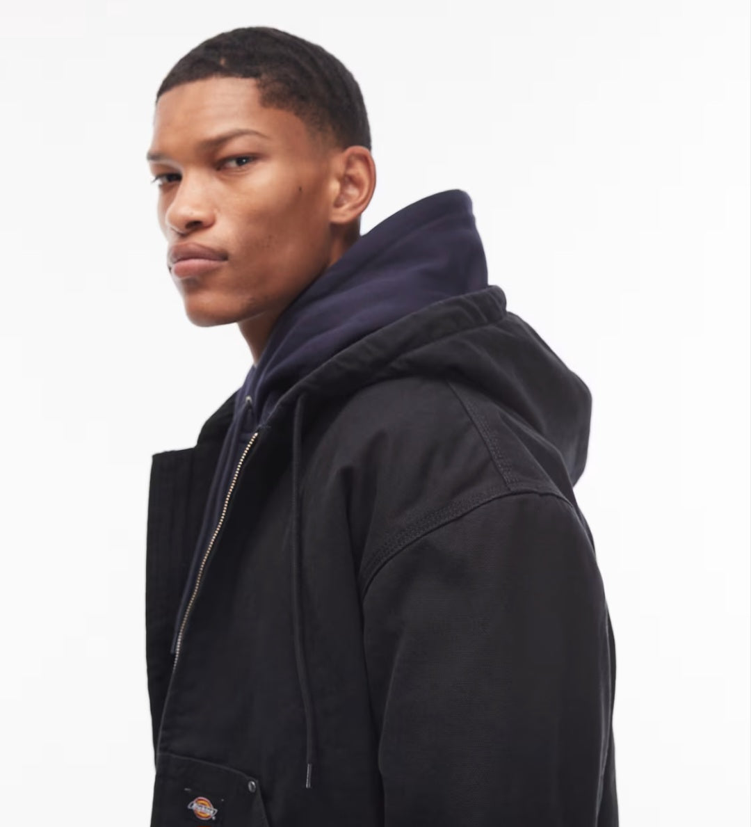 Chaqueta de lona con capucha Dickies Hilham en color negro