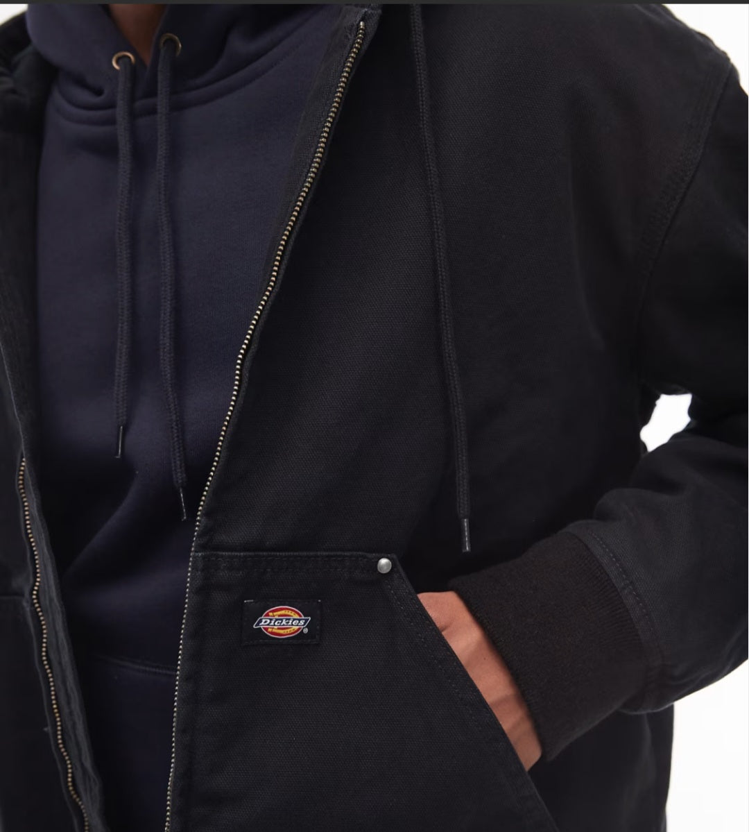 Chaqueta de lona con capucha Dickies Hilham en color negro