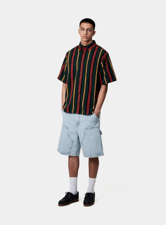 Carhartt wip Double Knee Short       blue /heavy Stone