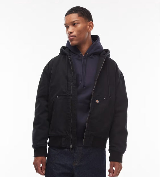 Chaqueta de lona con capucha Dickies Hilham en color negro
