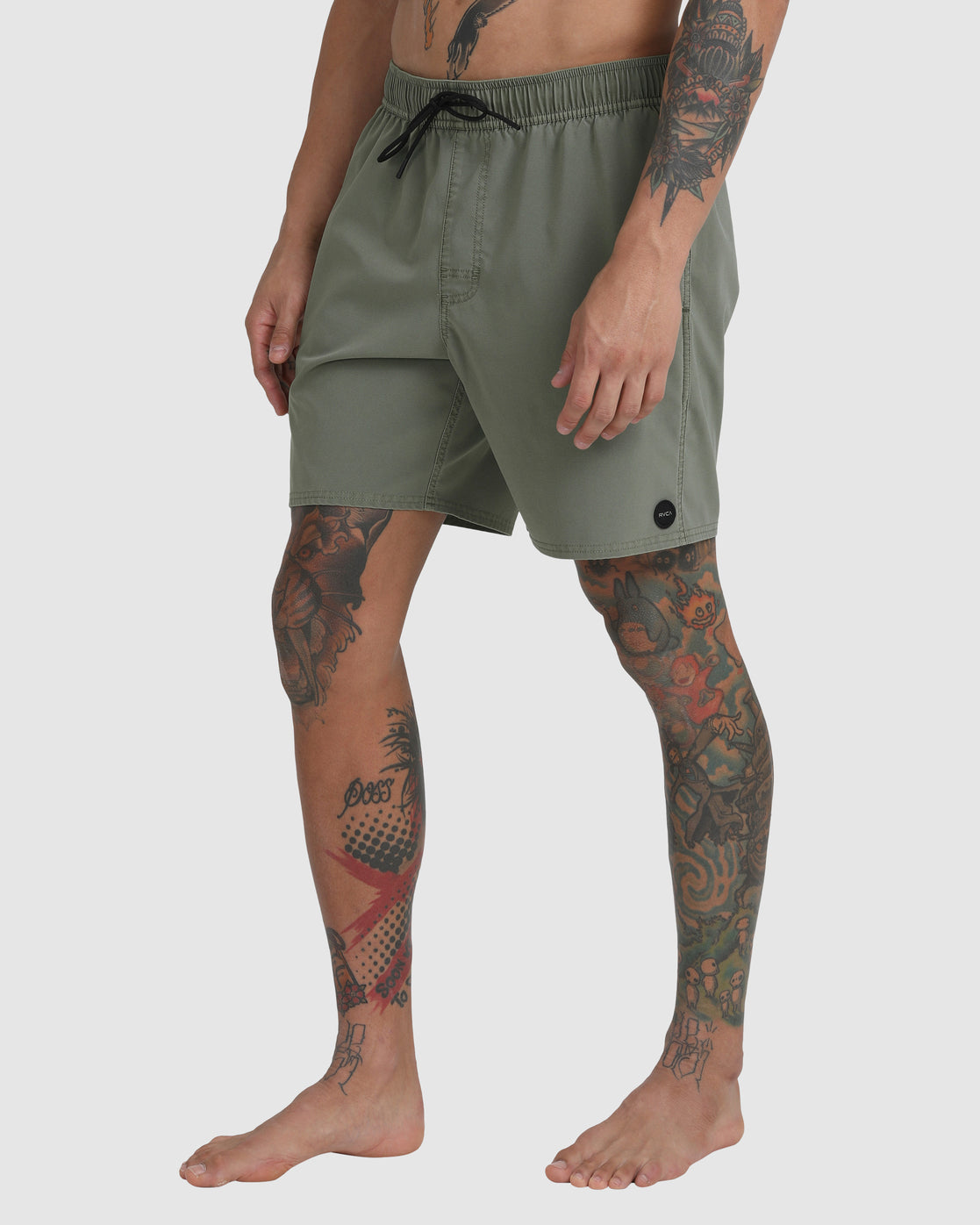 RVCA VA PIGMENT SHORT ELÁSTICO VERDE