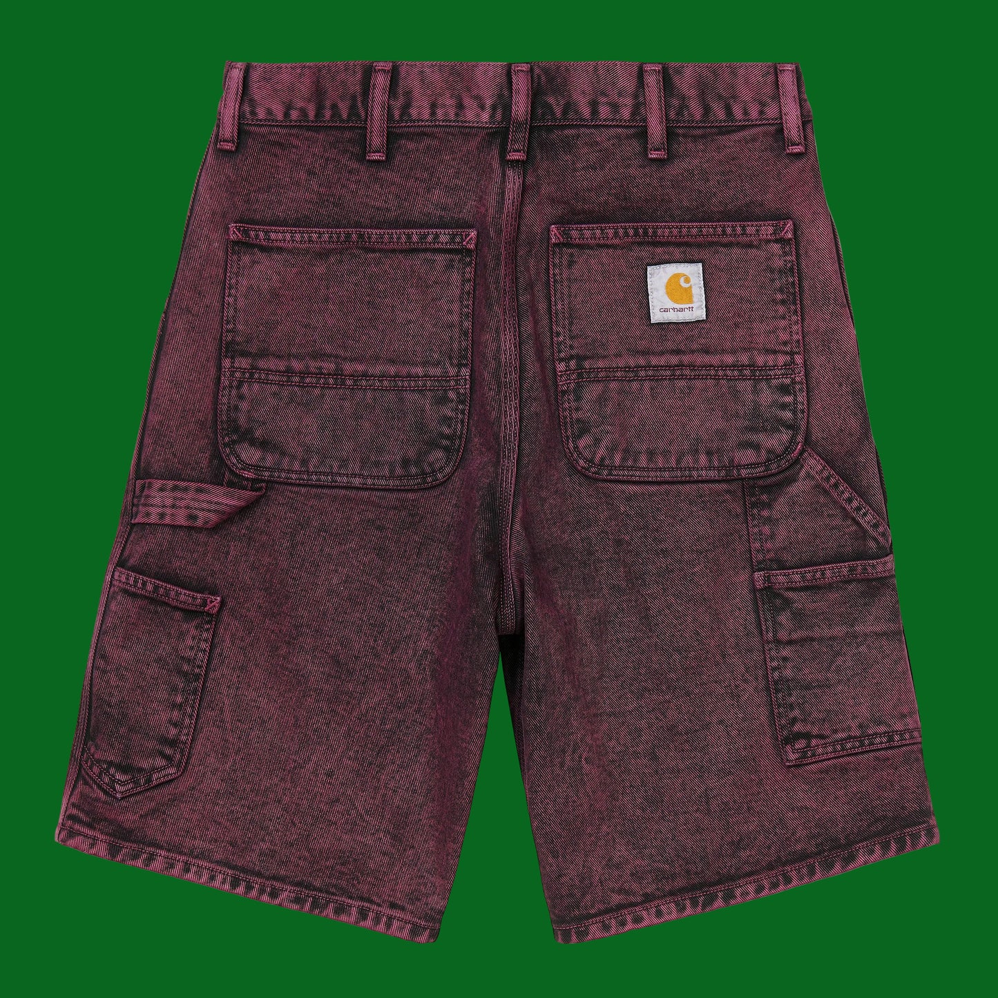 CARHARTT WIP SINGLE KNEE SHORT BURGUNDY