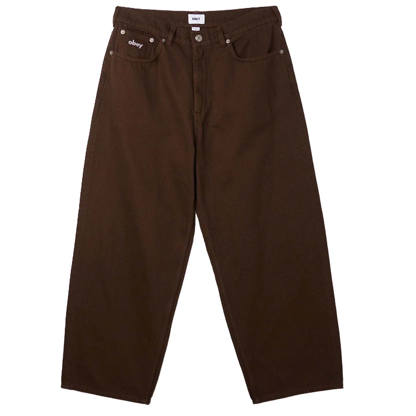 OBEY BIGWIG BAGGY DENIM JAVA BROWN