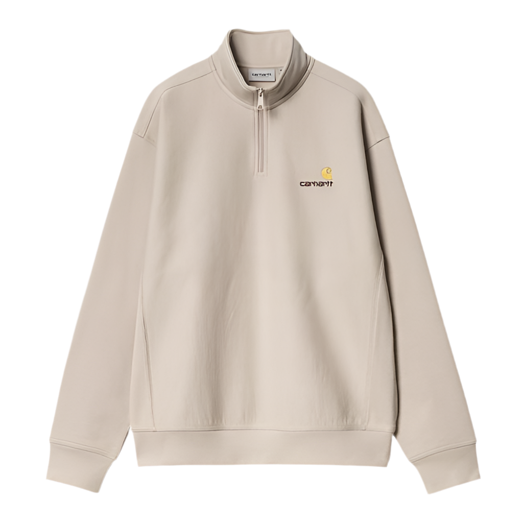 CARHARTT WIP HALF ZIP AMERICAN SCRIPT (Fleur de del )