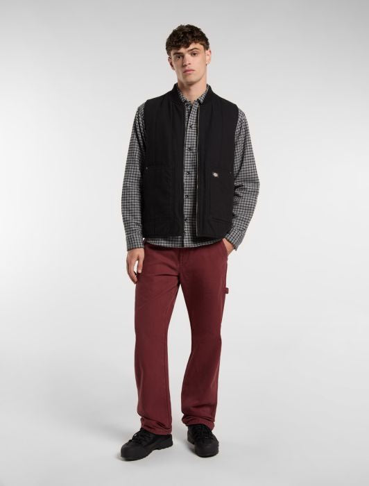 Quiled Canvas Vest BLACK