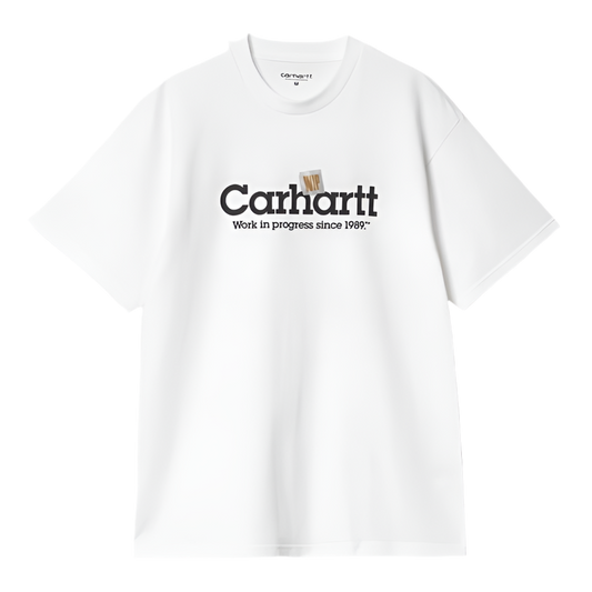 CARHARTT WIP Label Script T-Shirt Blanco