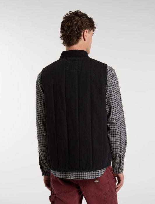 Quiled Canvas Vest BLACK