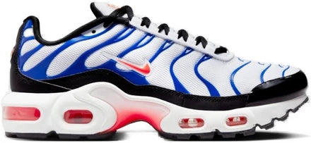 NIKE AIR MAX PLUS WHITE BLUW ROYAL BLACK BRIGHT CRIMSON PS CD0610-107