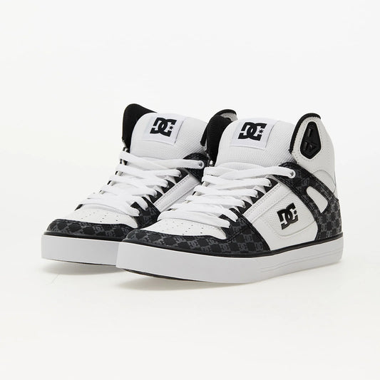 DCSHOESCO PURE HIGH TOP WC BLACK - WHITE - MONOGRAM ADYS400043-BWG