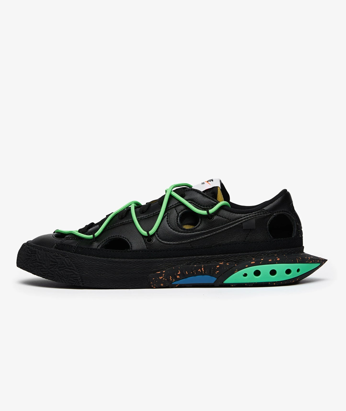 NIKE BLAZER LOW OFF-WHITE BLACK ELECTRO GREEN DH7863-001