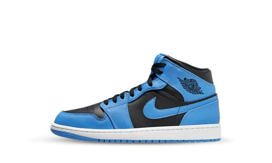 AIR JORDAN 1 MID UNIVERSITY BLUE BLACK DQ8423-401