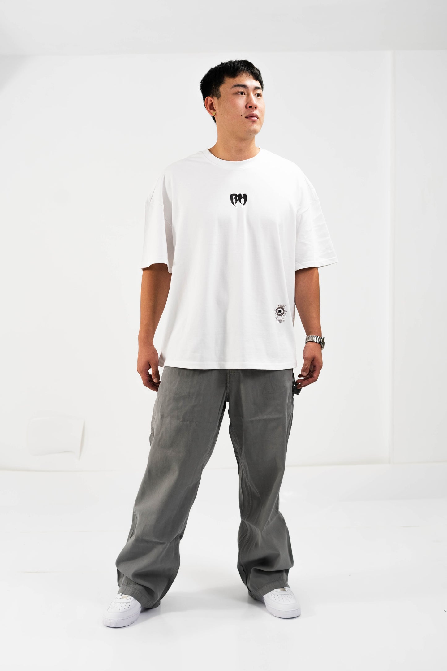 BROOKLYN HARLEM BH 90s Big Boy skater pants Rhino grey