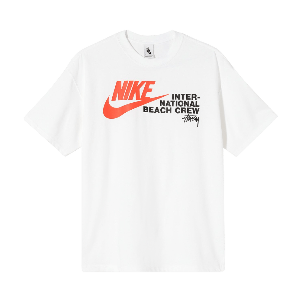 NIKE X STUSSY INTERNATIONAL BEACH CREW WHITE S/S
