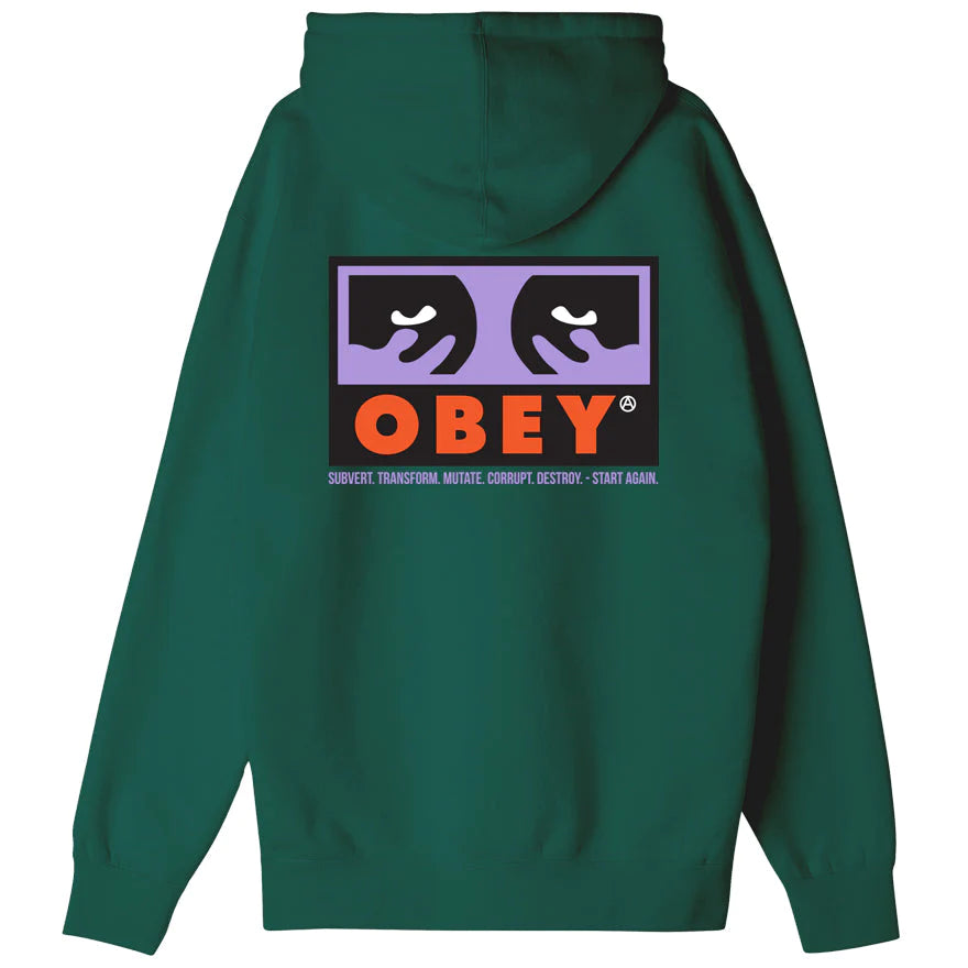 OBEY SUBVERT HOODIE ADVENTURE GREEN