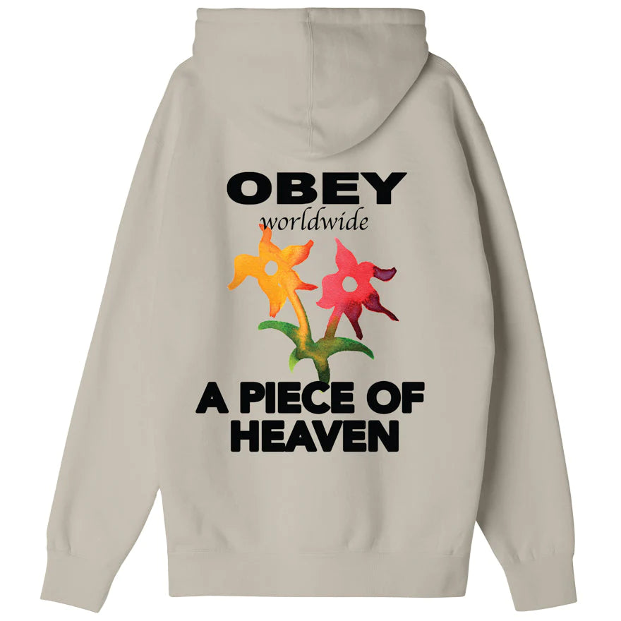 OBEY A PIECE OF HEAVEN HOODIE SILVER GREY