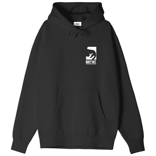 OBEY INT VISUAL INDUSTRIES HOODIE BLACK