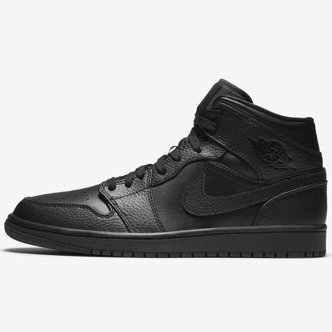 JORDAN 1 MID TRIPLE BLACK