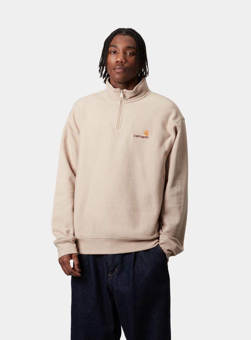 CARHARTT WIP HALF ZIP AMERICAN SCRIPT (Fleur de del )