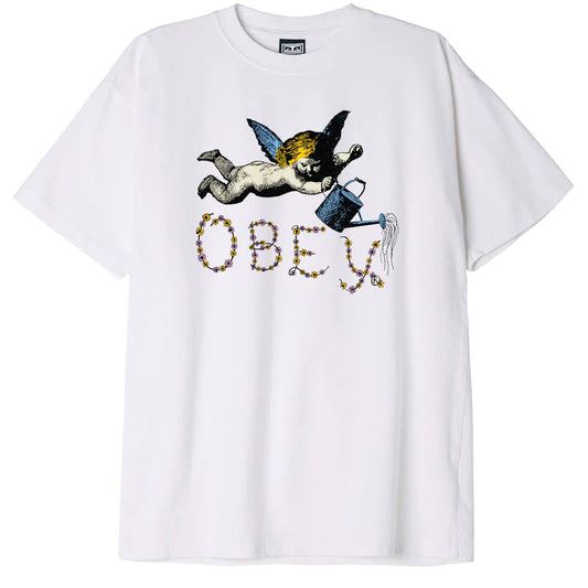 OBEY FLOWER ANGEL HEAVYWEIGHT BLANCO