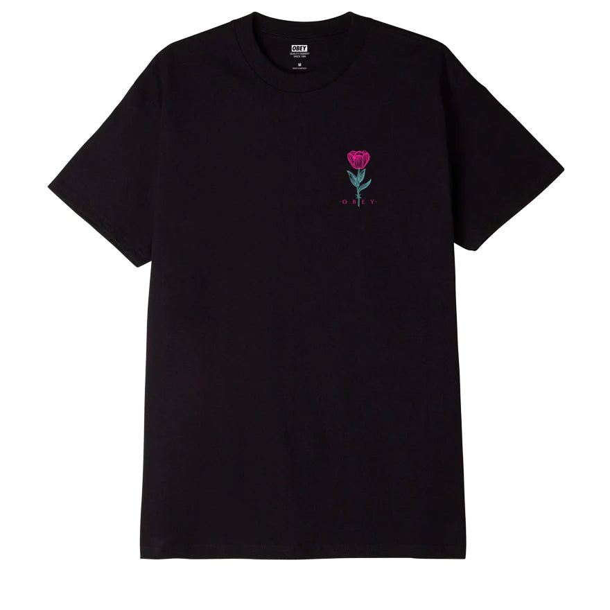 OBEY BARBWIRE FLOWER NEGRO