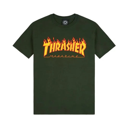 Thrasher Logo Flame Verde