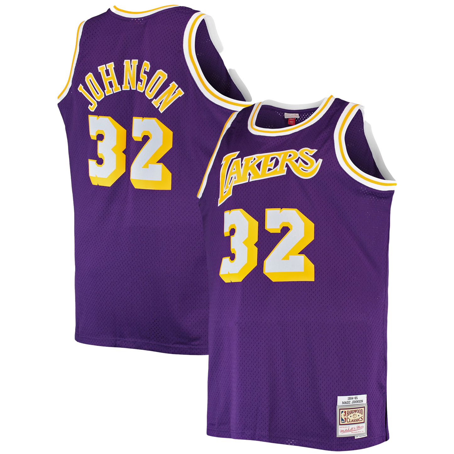 MITCHELL & NESS SWINGMAN ROAD JERSEY LOS ANGELES LAKERS 1984-85 MAGIC JOHNSON