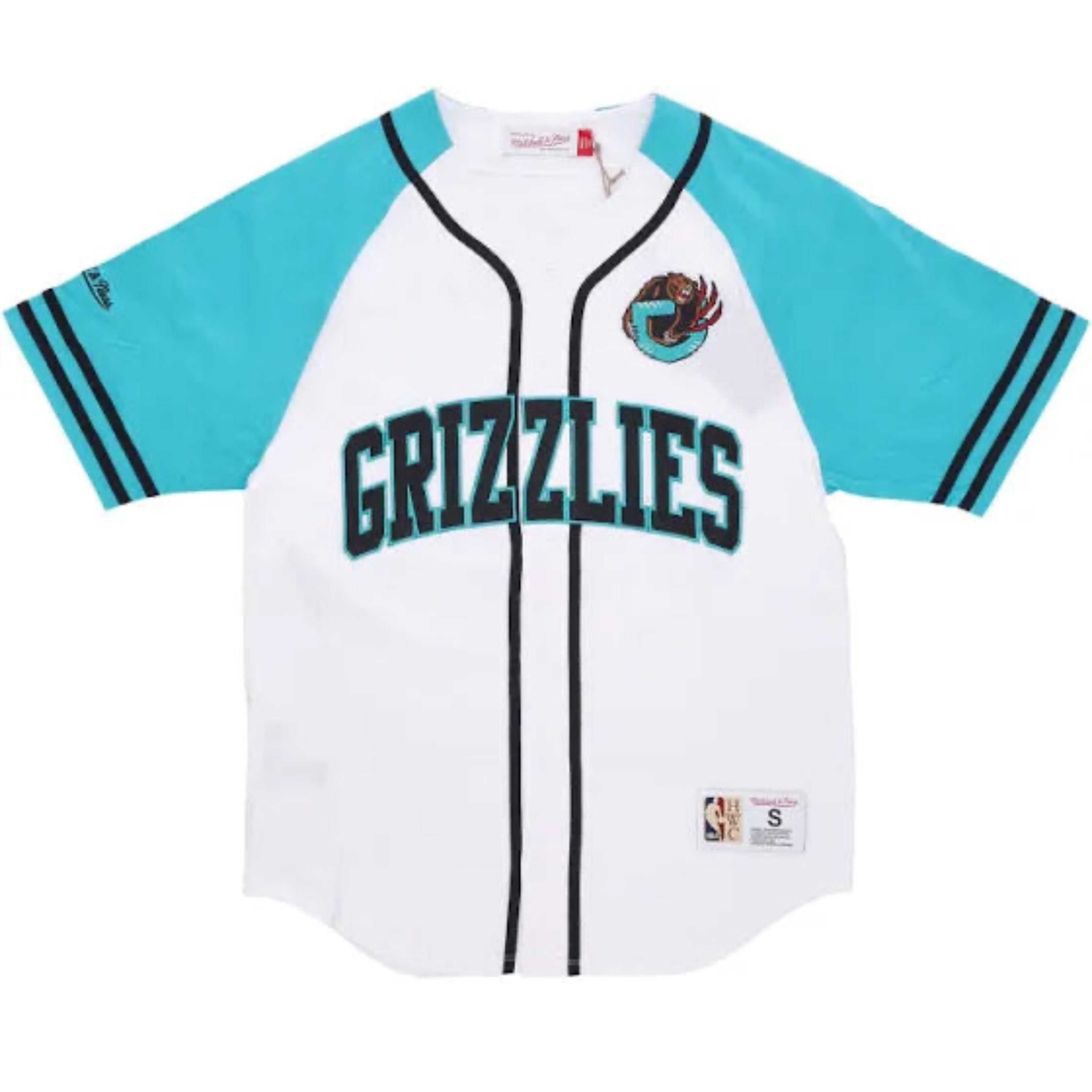 MITCHELL & NESS NBA VANCOUVER GRIZZLIES PRACTICE DAY BUTTON FRONT