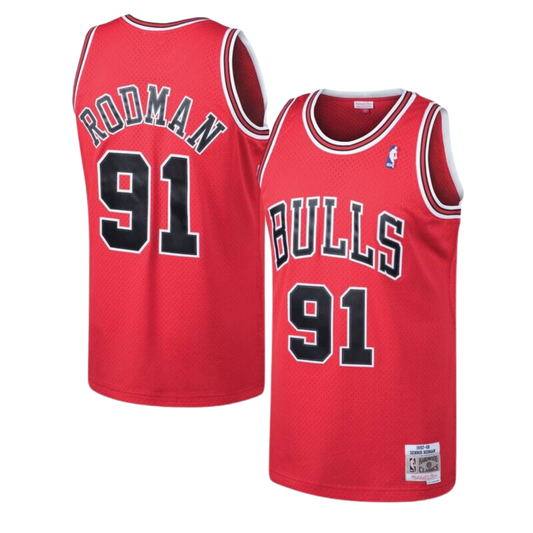 MITCHELL & NESS SWINGMAN JERSEY DENNIS RODMAN #91 CHICAGO BULLS 1997-98